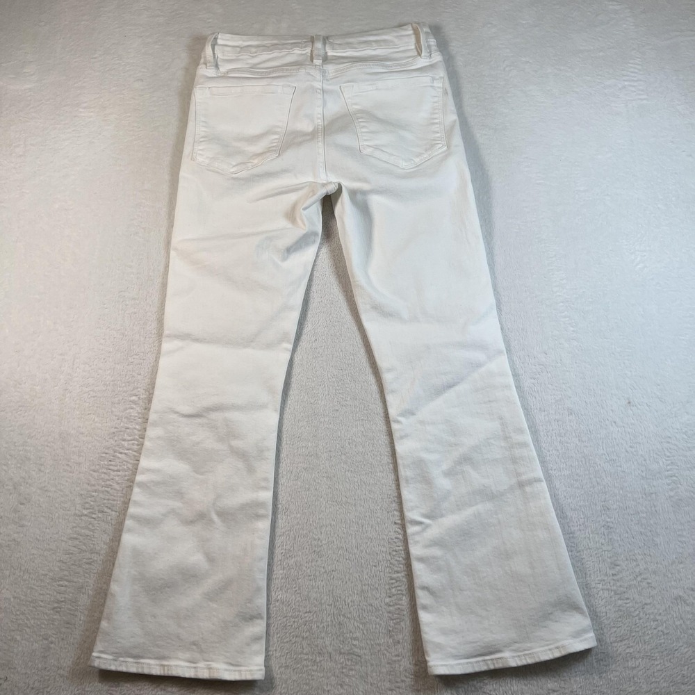 FRAME Le Crop Mini Boot Jeans Womens 26 White Mid Rise Stretch Crop Denim 26x26 - Picture 9 of 11